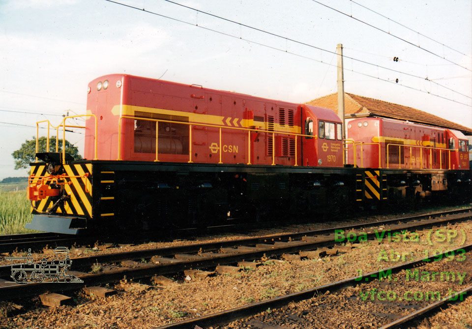 Locomotivas UM10B nº 1970 e 1969 da CSN - Companhia Siderúrgica Nacional