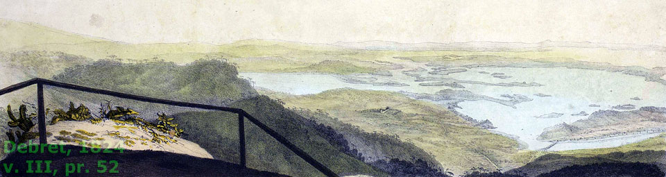 Ilhas e mangues do fundo da baía da Guabara vistos do alto do Corcovado (prancha 52, aquarela nº 2)