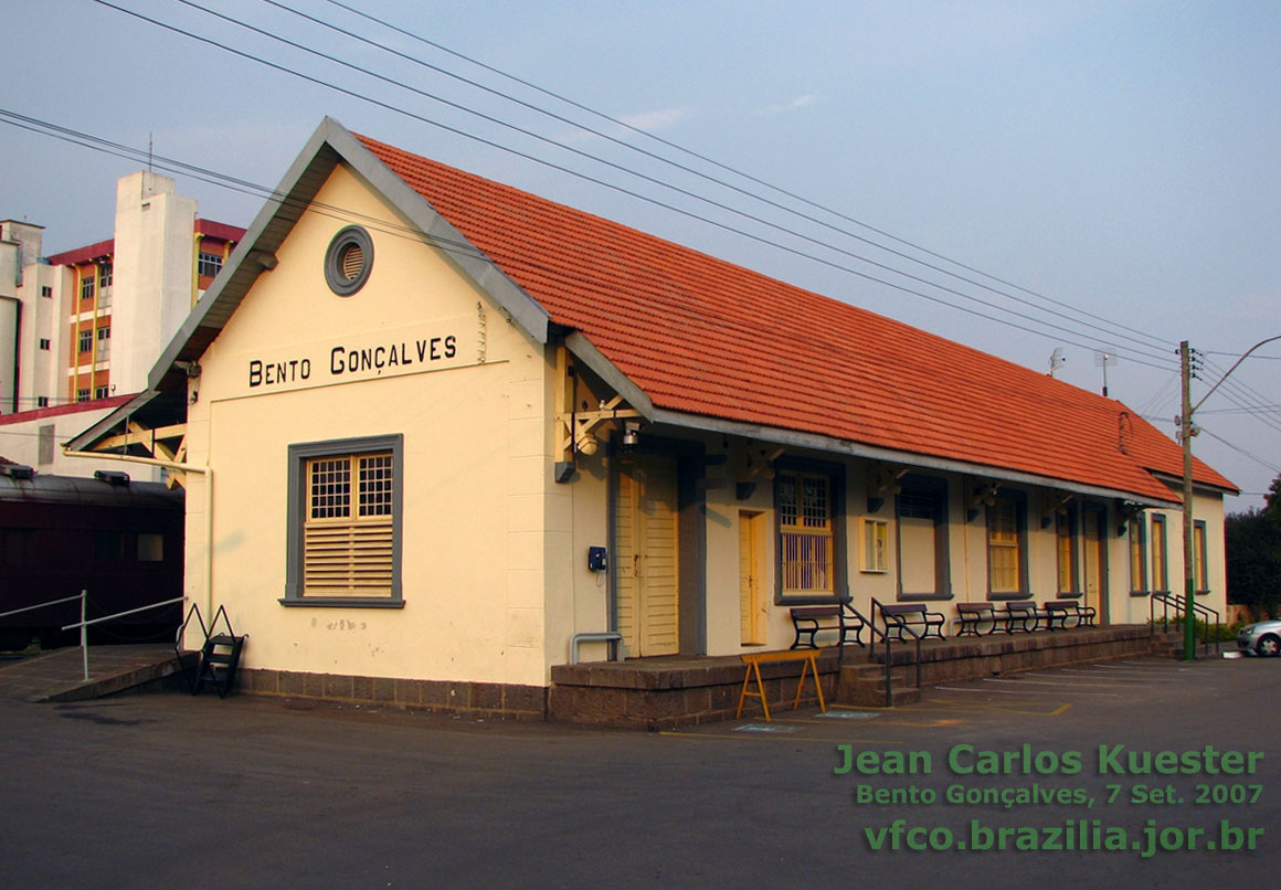 Estação ferroviária de Bento Gonçalves, no trajeto do trem turístico da Ferrovia do Vinho