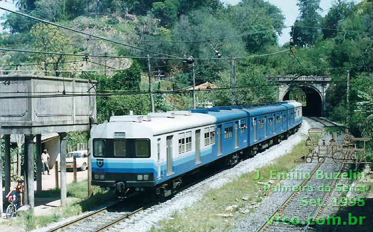Trem Barrinha na estação ferroviária de Palmeira da Serra em 1995