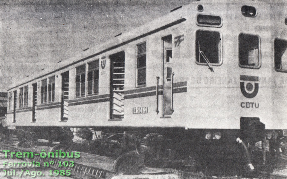 O trem-ônibus da CBTU em 1985