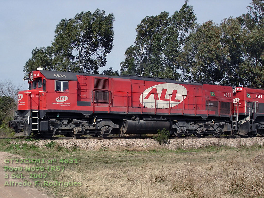 Locomotiva GT22CUM1 nº 4631 da ferrovia ALL em Pelotas (RS), 3 Set. 2007, by Alfredo F. Rodrigues 