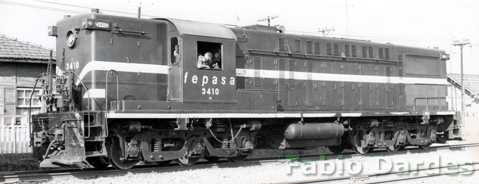 Locomotiva Baldwin AS-616 nº 3410 da Fepasa - Ferrovias Paulistas