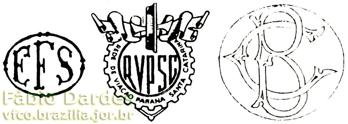 Emblemas da Estrada de Ferro Sorocabana, RVPSC e Estrada de Ferro Central do Brasil