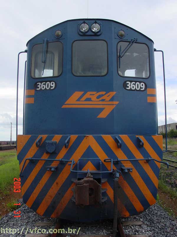 Vista frontal da Locomotiva GL-8 n° 3609