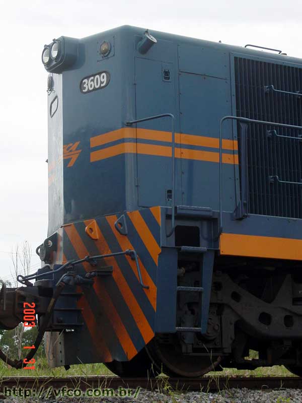 Vista do nariz da Locomotiva GL-8 n° 3609