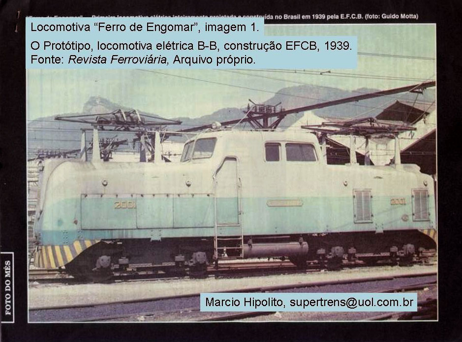 Foto da locomotiva na Revista Ferroviária