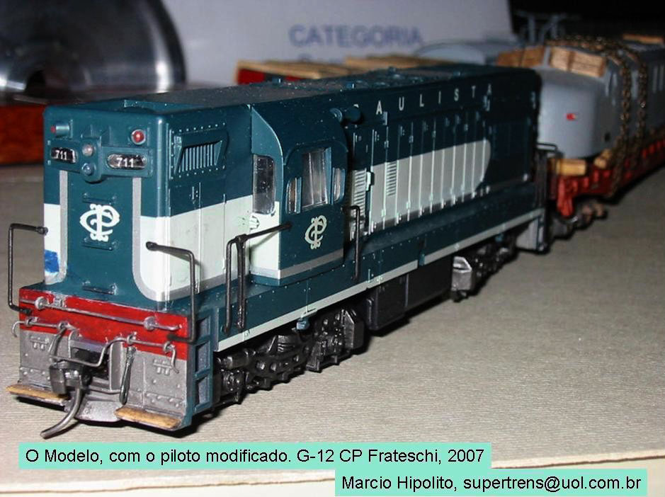 Ferreomodelo da locomotiva G12 da CPEF - Cia. Paulista de Estradas de Ferro