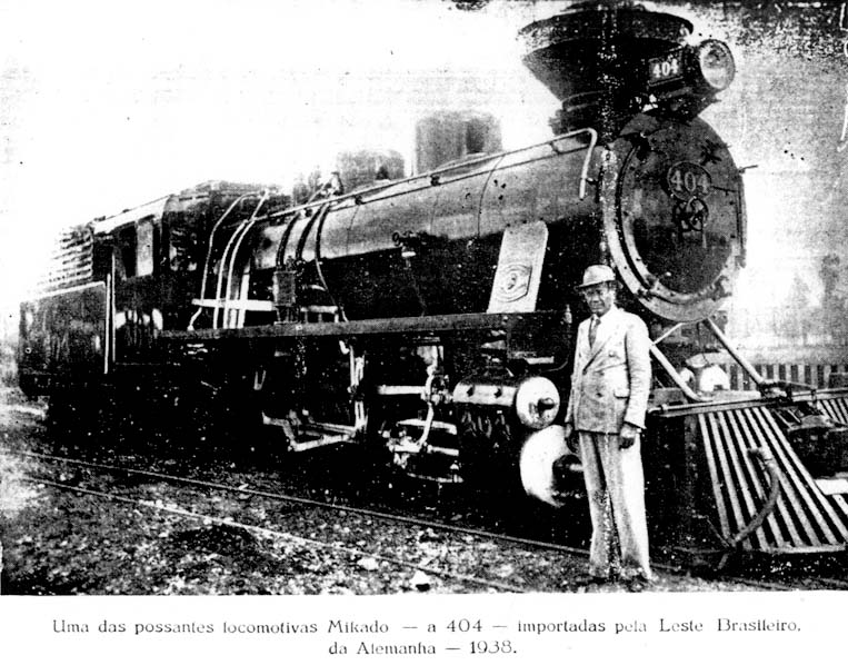 Locomotiva Mikado n° 404 importada da Alemanha, 1938