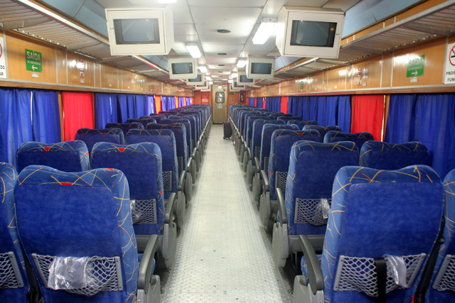 Interior de um vagão da classe Executiva do Trem São Luís - Parauapebas