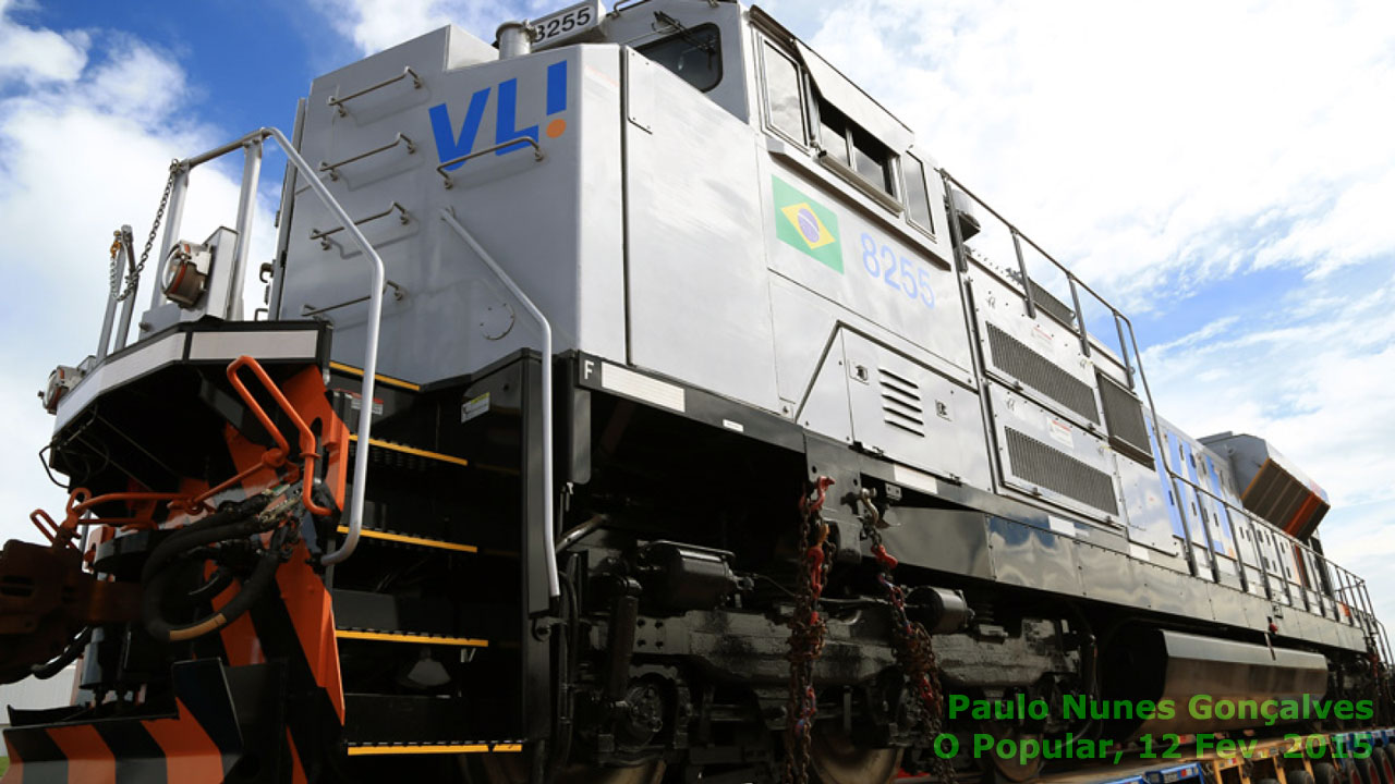 Chegada da locomotiva SD70ACe nº 8255 VL! a Anápolis (GO), para seguir pela Ferrovia Norte Sul até Imperatriz (MA)