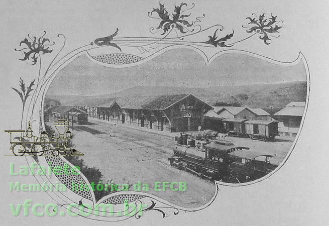 Estação ferroviária Lafaiete, em Queluz de Minas  atual Conselheiro Lafaiete