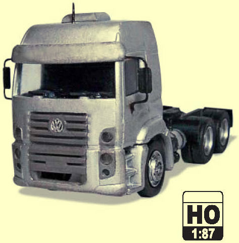 Miniatura de caminhão VW Constellation para maquetes de ferreomodelismo