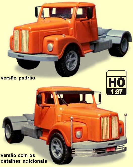 Miniatura de caminhão Scania L111 para maquetes de ferreomodelismo