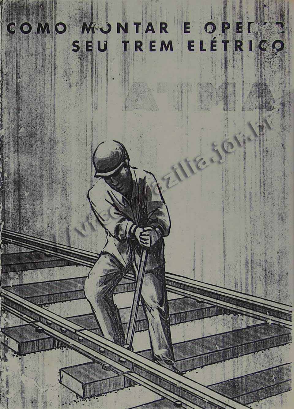 Capa do manual "Como montar e operar seu trem elétrico Atma" para maquete de ferreomodelismo