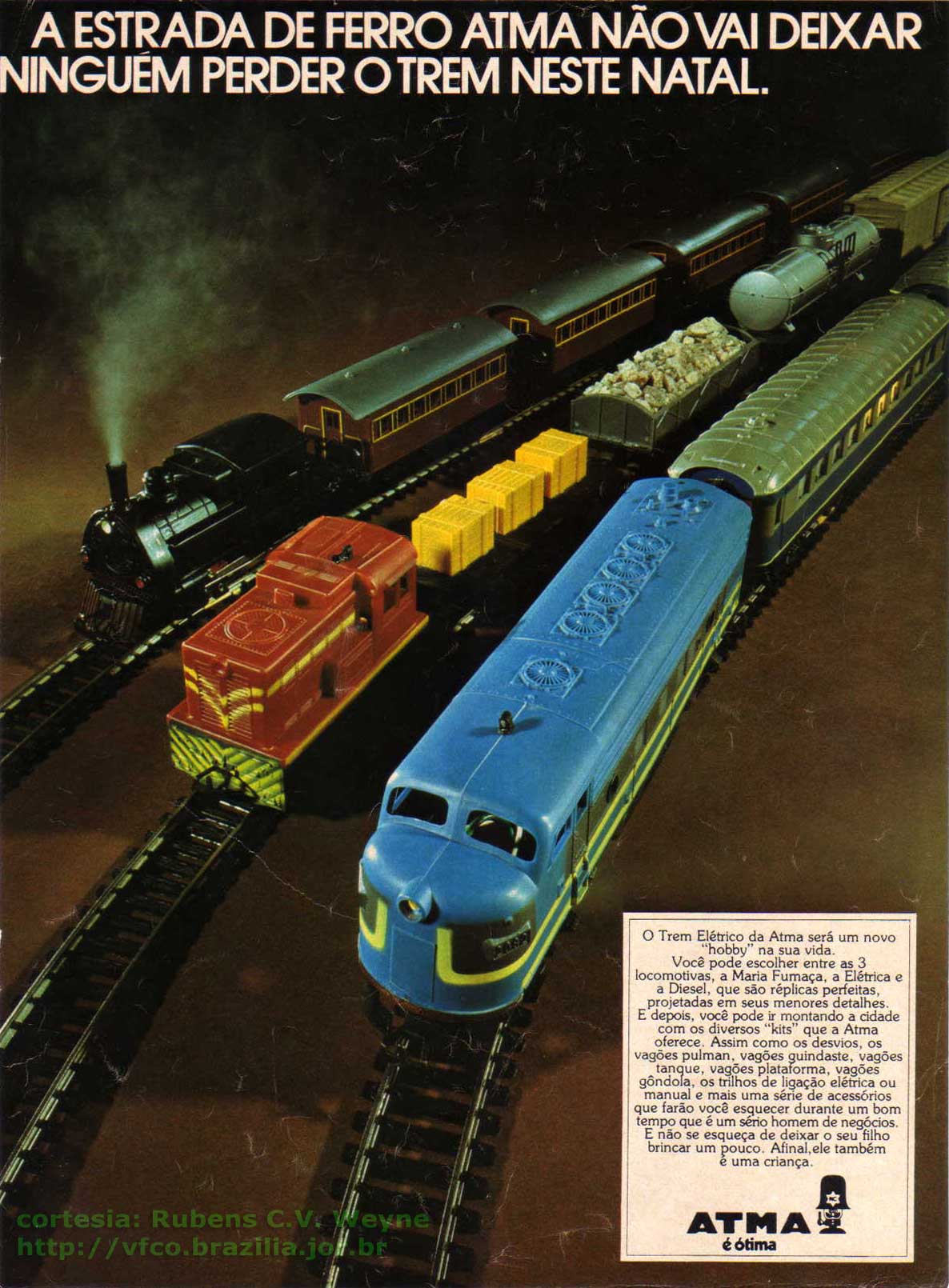 Anúncio de Natal do Trem Elétrico Atma