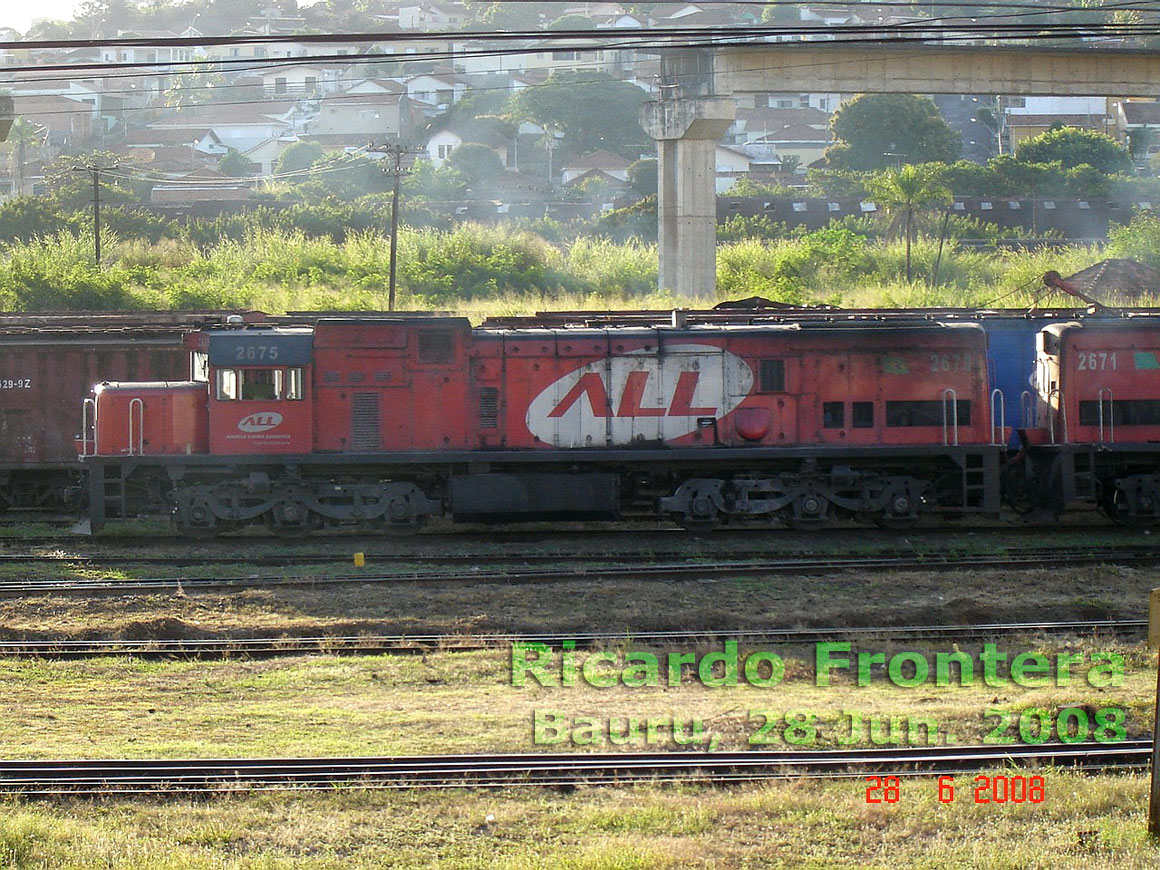 Locomotiva U20C Namibiana nº 2675 da ALL em Bauru em 2008
