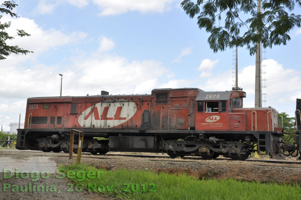 Locomotiva U20C Namibiana nº 2675 da ALL em Paulínia em 2012