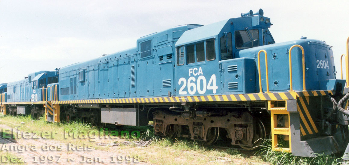 Cabine e lateral direita da locomotiva U20C Namibiana nº 2604 da FCA