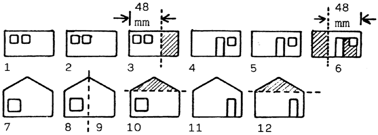Corte das paredes Frateschi para formar o sobrado com terraço, varandas e garagem