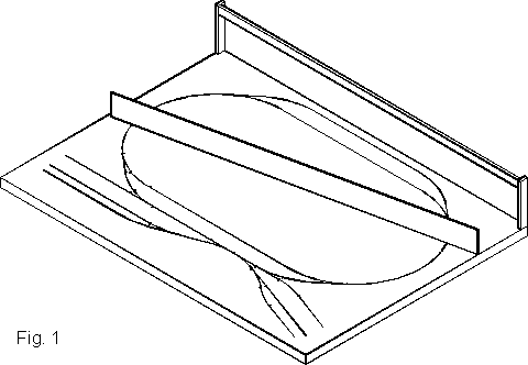 Desenho esquemático da disposição dos trilhos na maquete