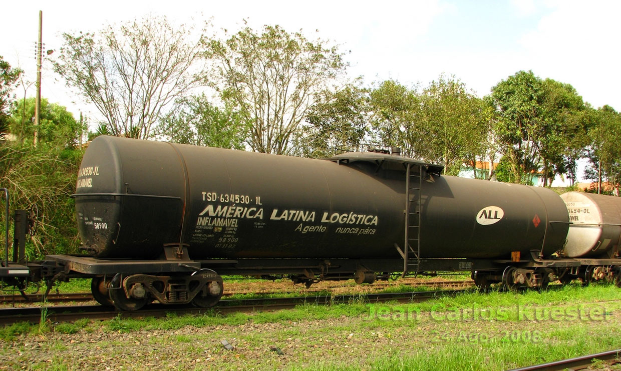 Vagão tanque TSD-634.530-1L da ferrovia ALL - América Latina Logística