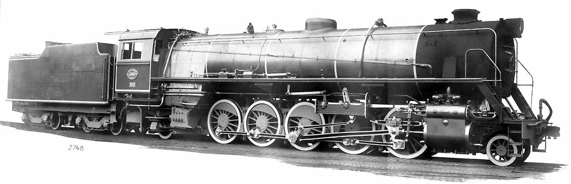 Locomotiva 2-10-2 de vapor superaquecido e 3 cilindros das Estradas de Ferro d'África do Sul, construída pela Henschel